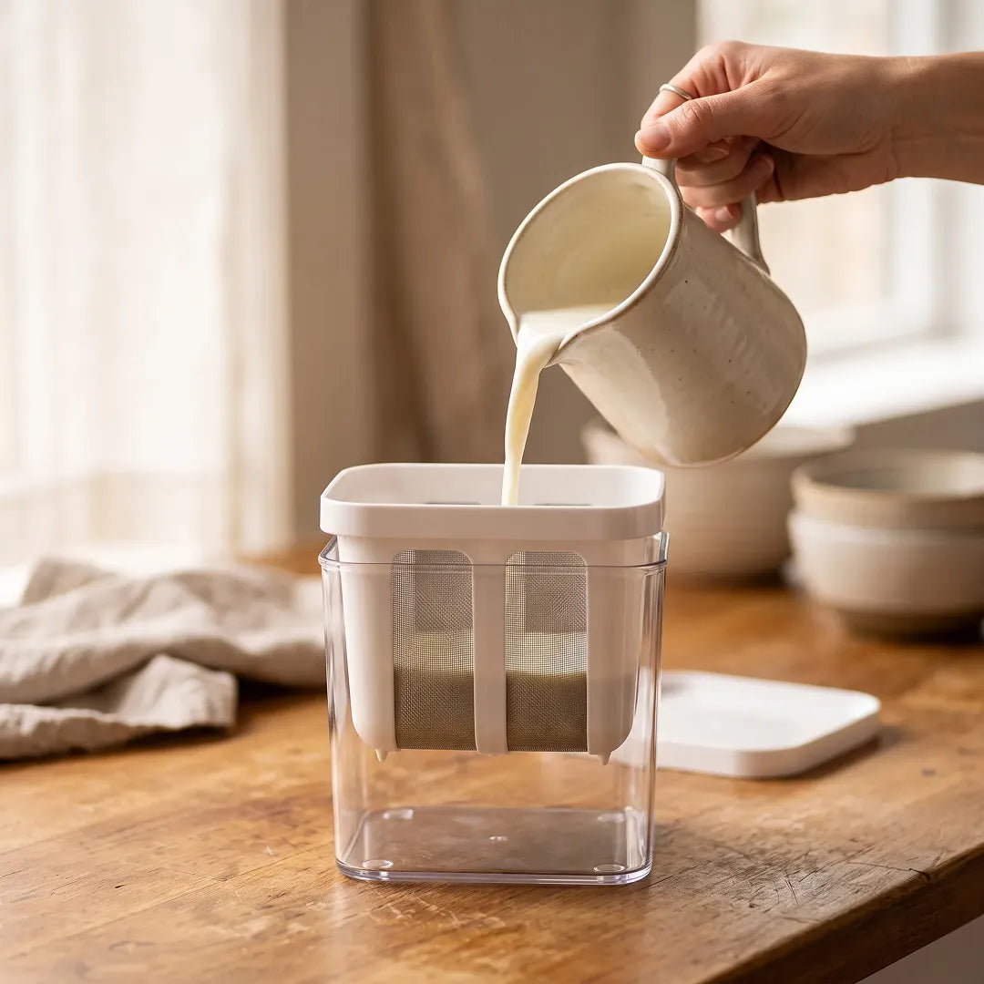 Homemade Yogurt & Dahi Maker with Strainer