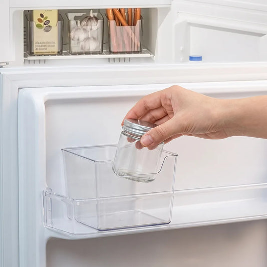 Clear Plastic Fridge Storage Organiser Bin