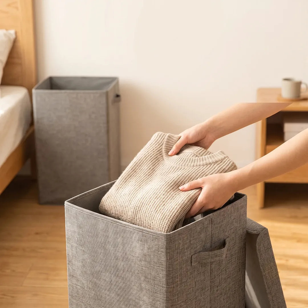 Large Capacity Fabric Laundry Hamper with Lid