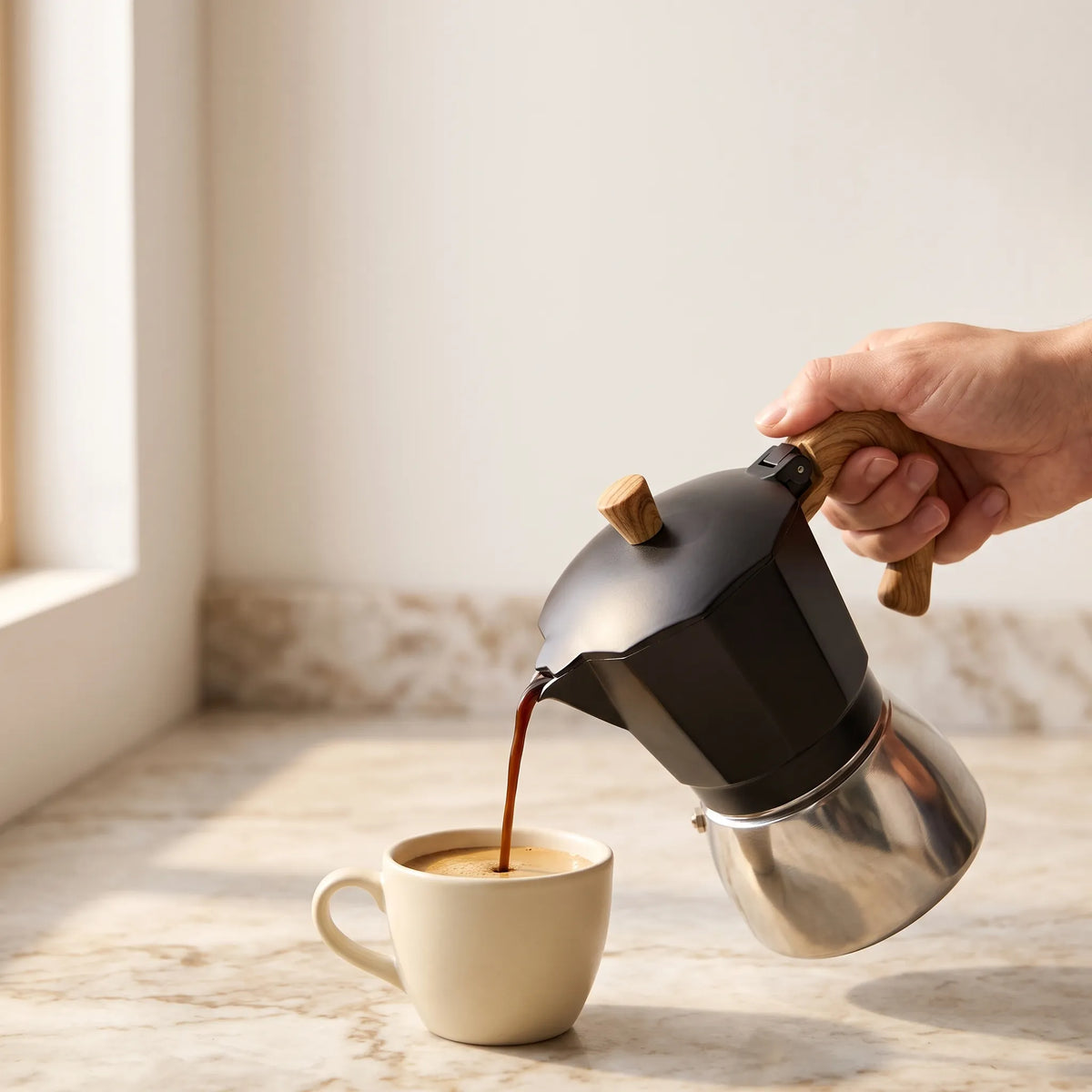Italian Moka Pot – Stovetop Espresso Coffee Maker (3 Colours)