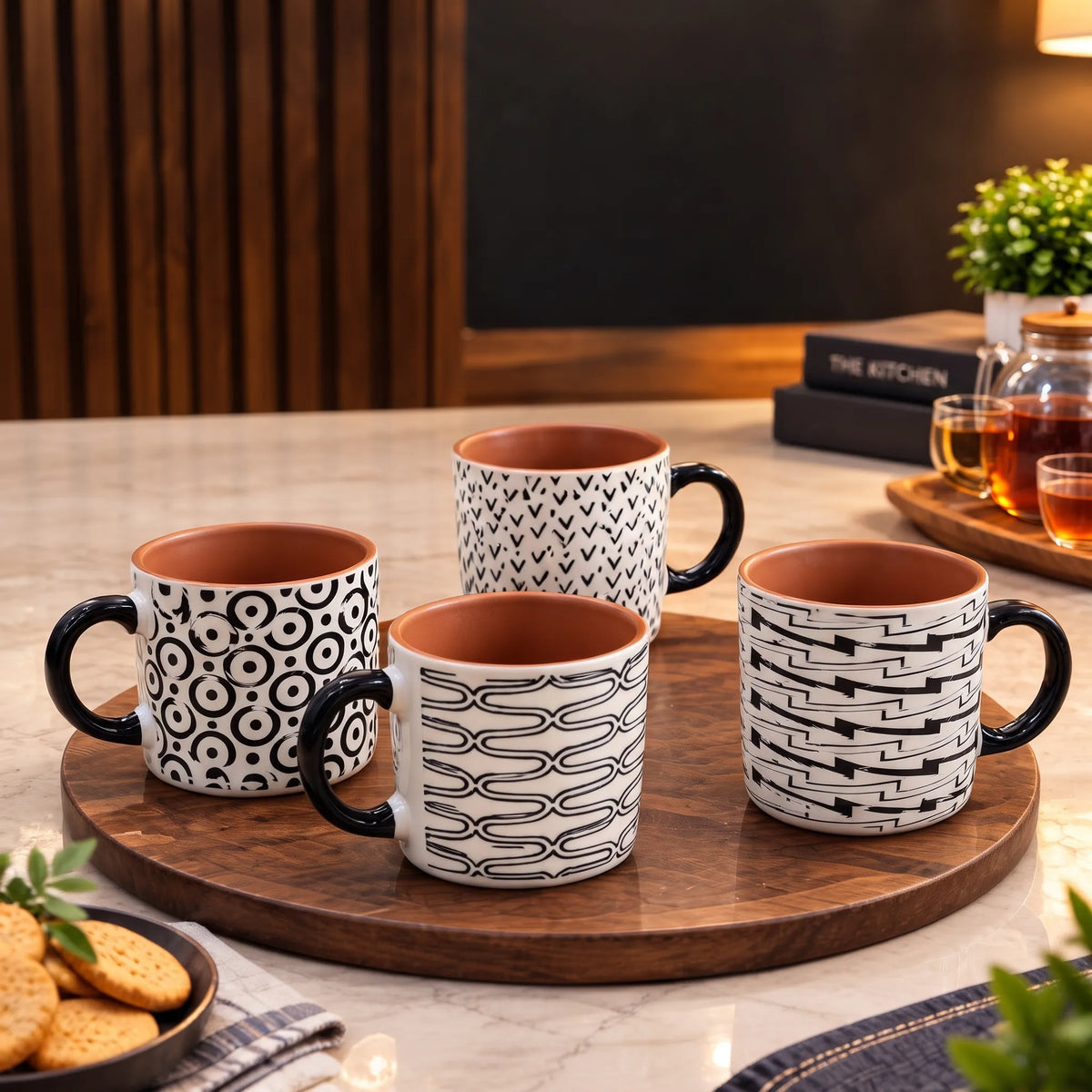 4-Piece Ceramic Tea Mug Set – Everyday Tea & Coffee Cups