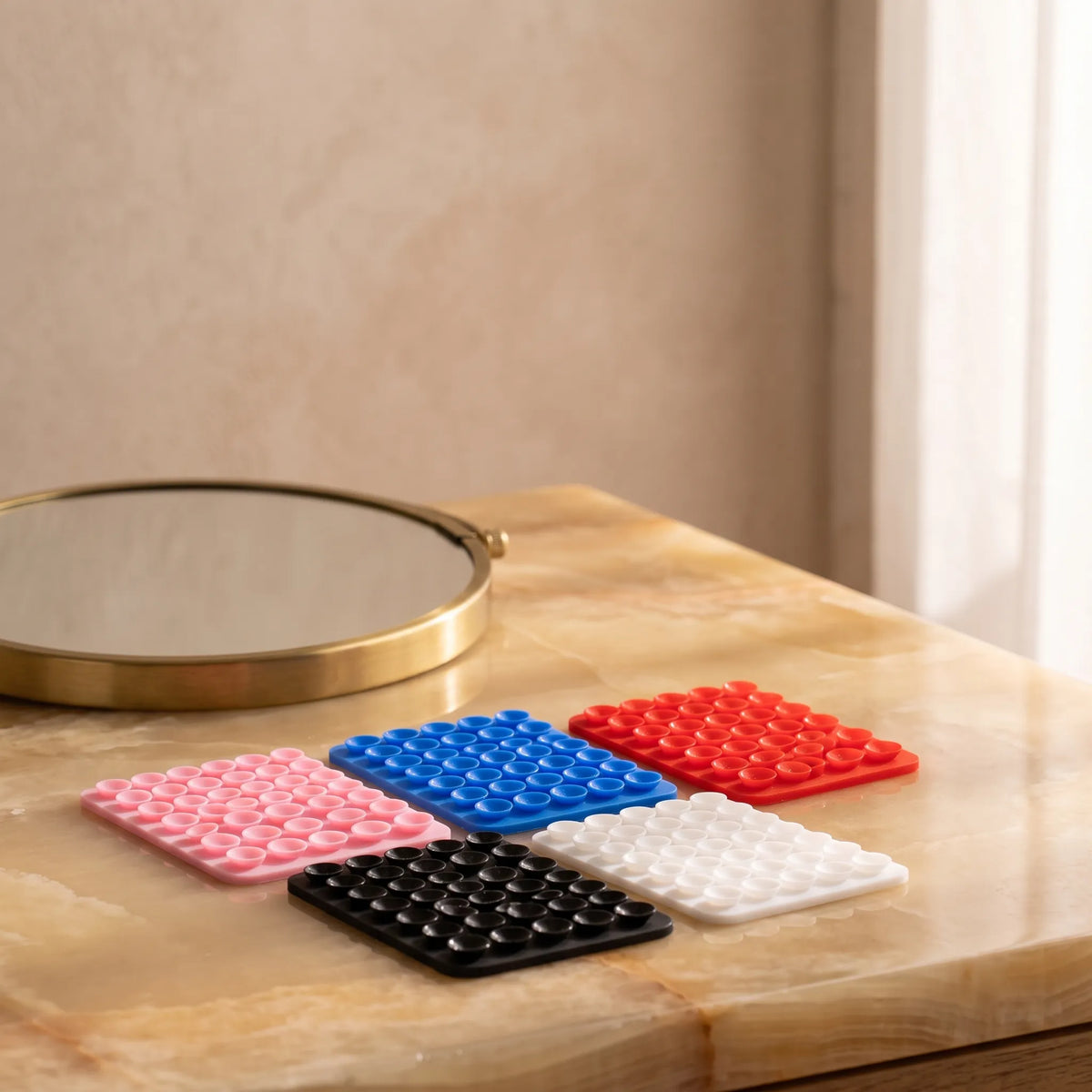 Double-Sided Silicone Suction Grip Pad – Anti-Slip Phone & Accessory Holder