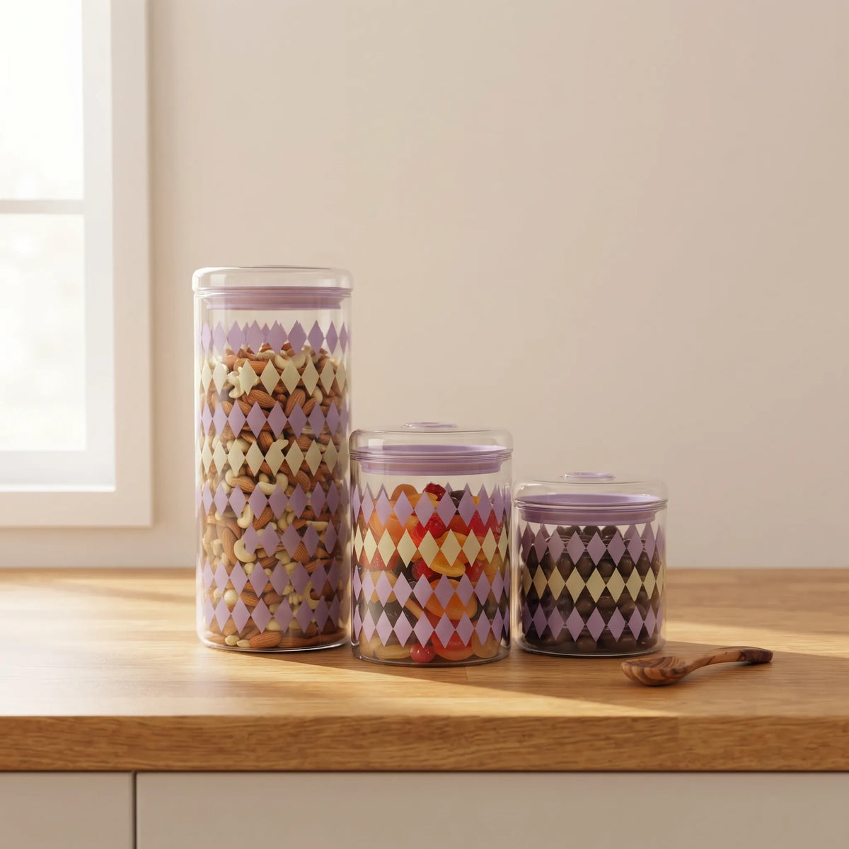 3-Piece Kitchen Canister Set – Food Storage & Pantry Organisers