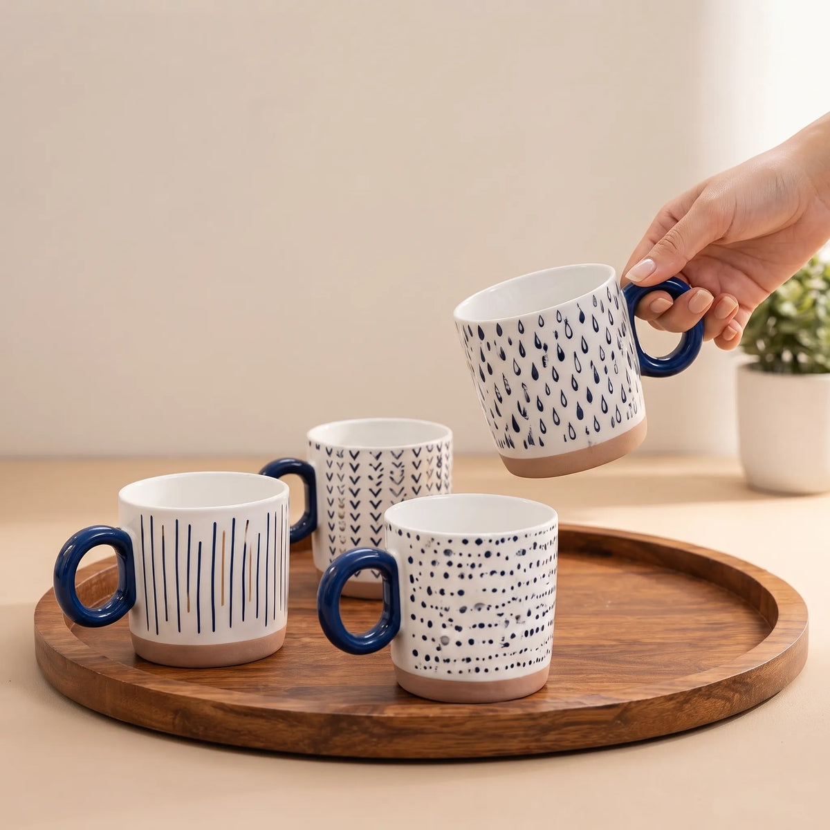 4-Piece Ceramic Tea Mug Set – Everyday Tea & Coffee Cups