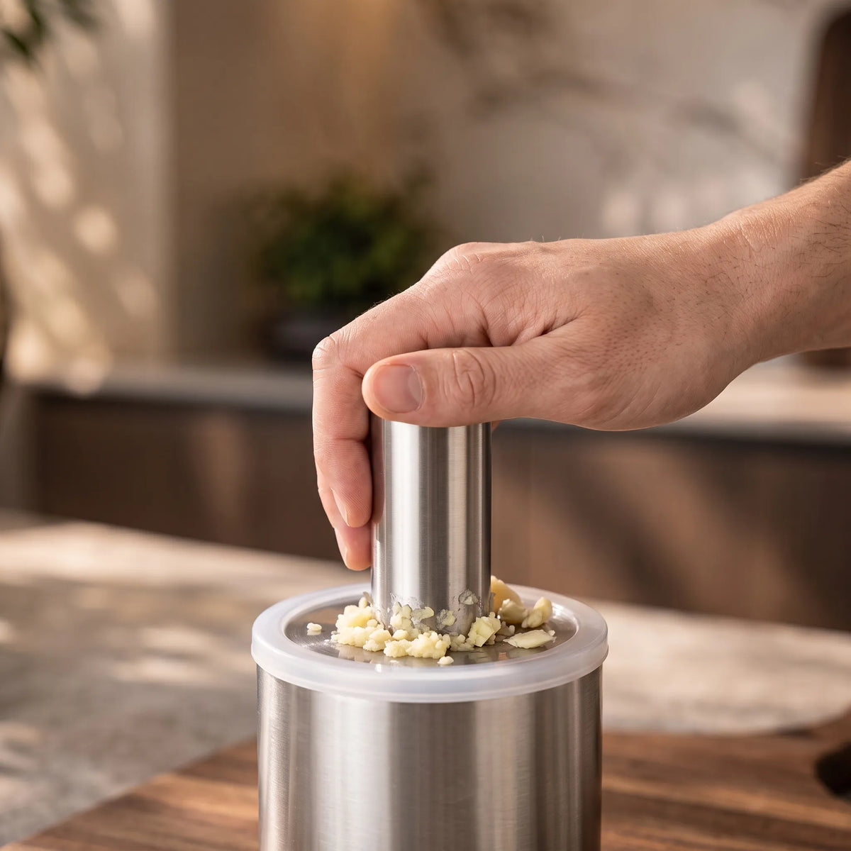 Stainless Steel Garlic Crusher & Mortar Pestle Set – Rust-Proof
