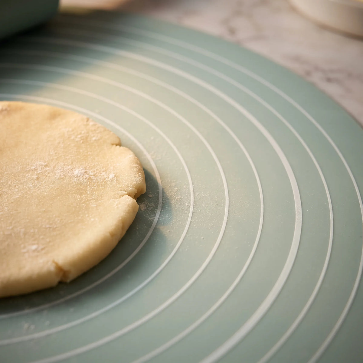 Non-Stick Silicone Dough Rolling Mat with Rolling Pin – Baking & Pastry Set (Boxed)