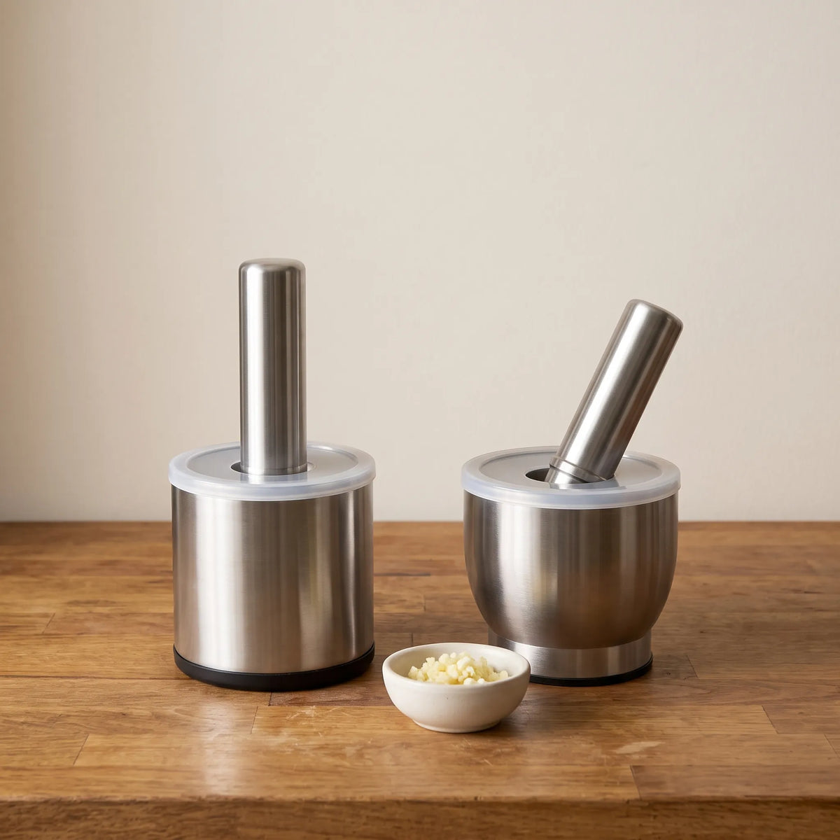 Stainless Steel Garlic Crusher & Mortar Pestle Set – Rust-Proof