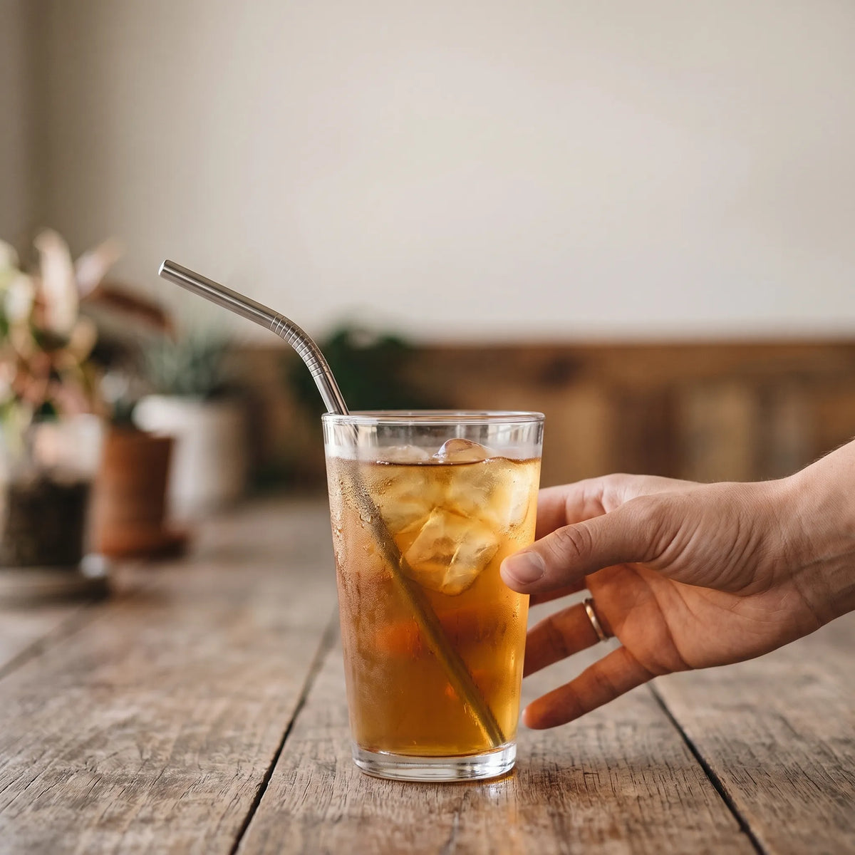 Reusable Stainless Steel Drinking Straws – Set of 4