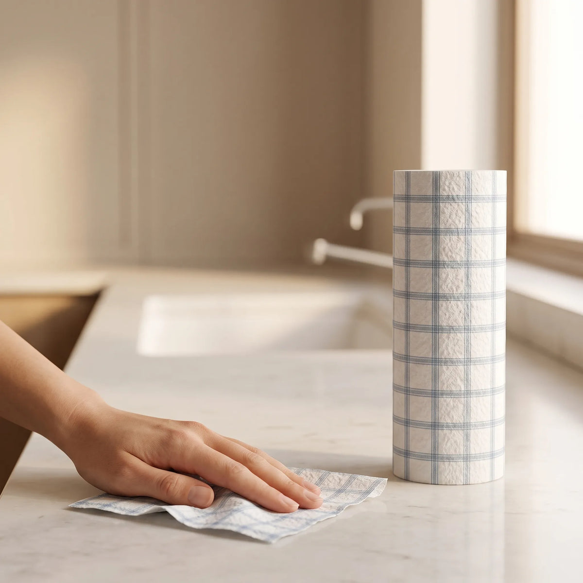 Reusable Kitchen Cleaning Cloth Roll – Heavy-Duty Washable Wipes (≈50 Sheets)