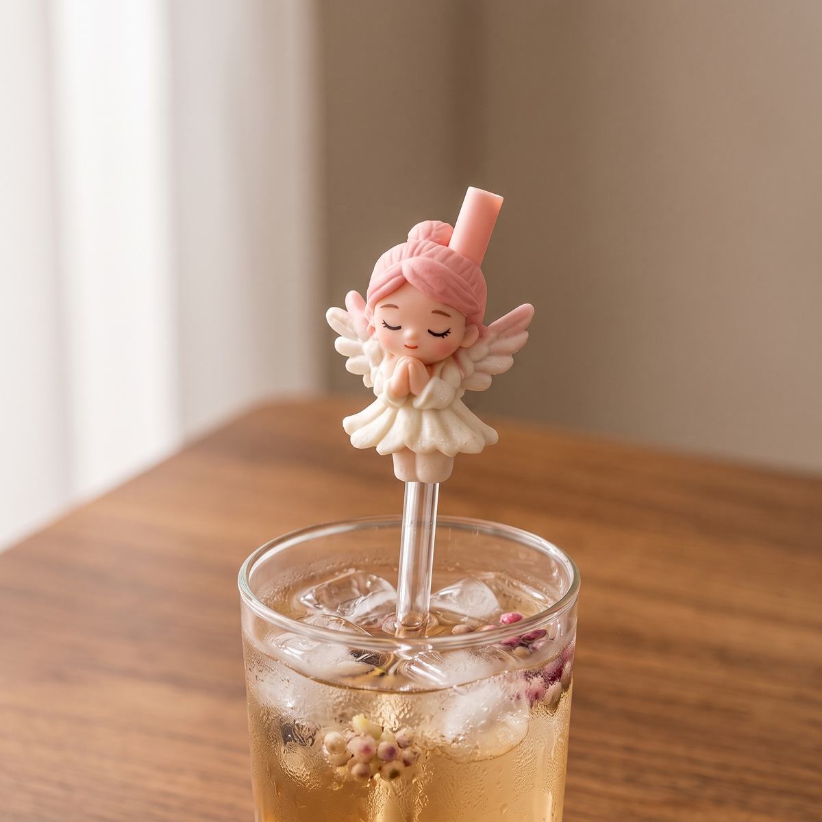 Cute Fairy Straw Topper – Silicone Straw Cover (1 Pc)
