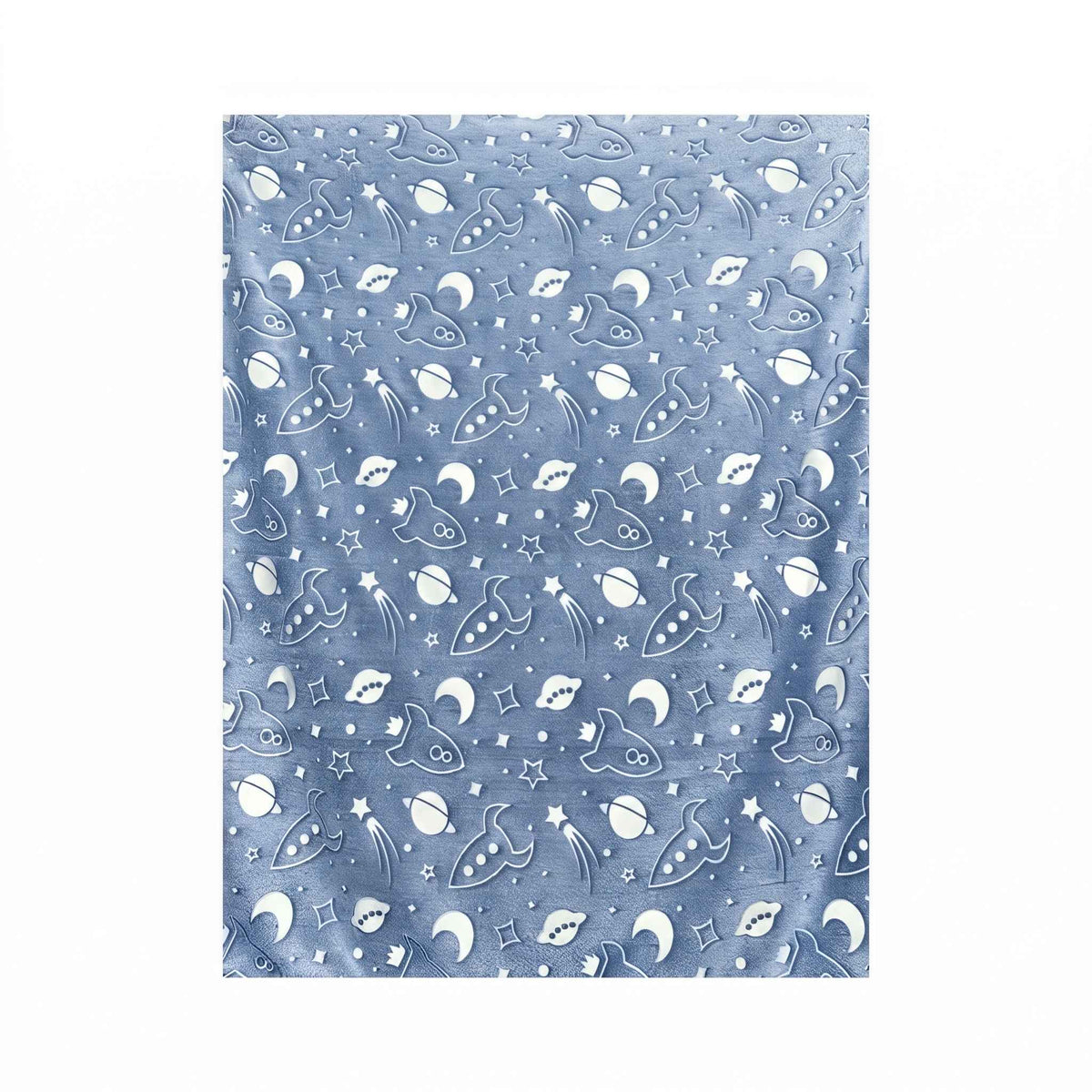 Glow-in-the-Dark Constellation Knitted Fleece Throw Blanket