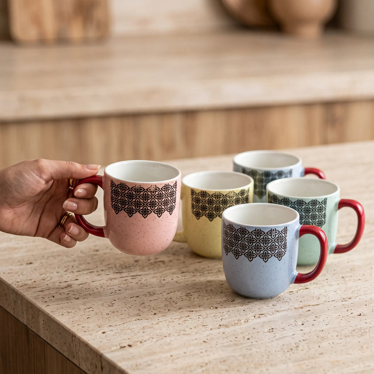 4-Piece Ceramic Tea Mug Set – Everyday Tea & Coffee Cups