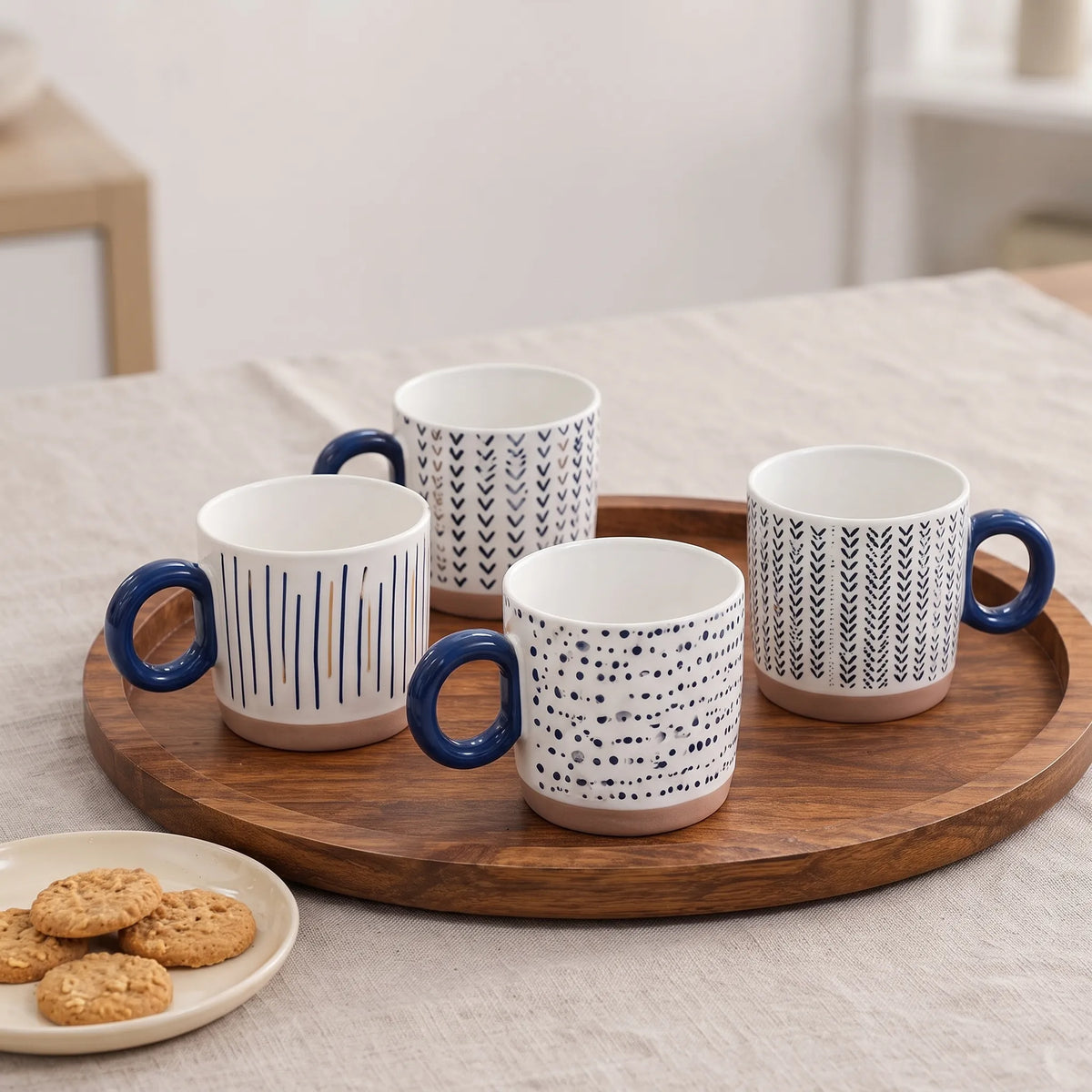 4-Piece Ceramic Tea Mug Set – Everyday Tea & Coffee Cups