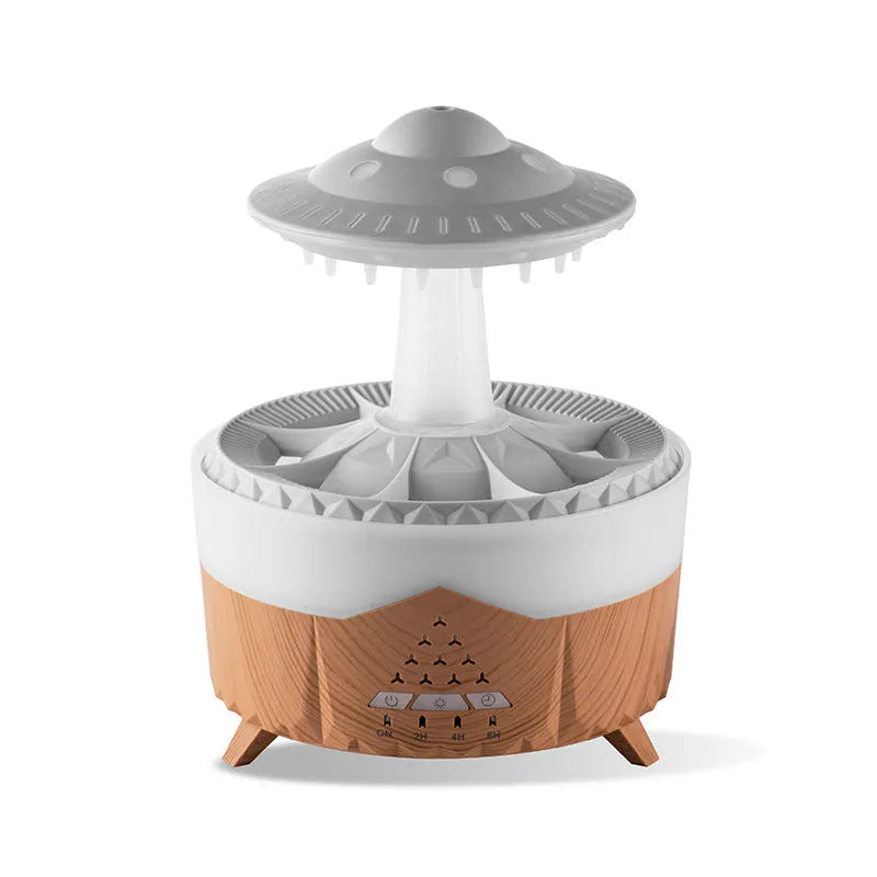 UFO Rain Drop Aroma Diffuser & Humidifier – 350ml with 7-Colour LED Lights