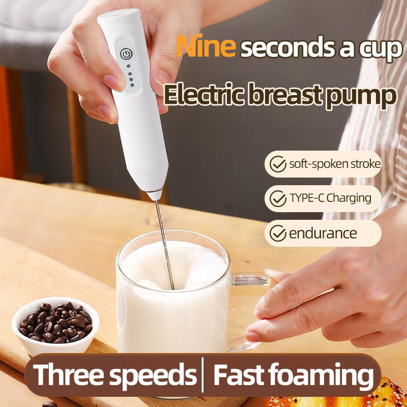 Portable Electric Milk Frother | Handheld Stainless Steel Coffee Frother