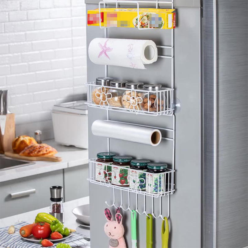 Metal Hanging Fridge Side Storage Organiser