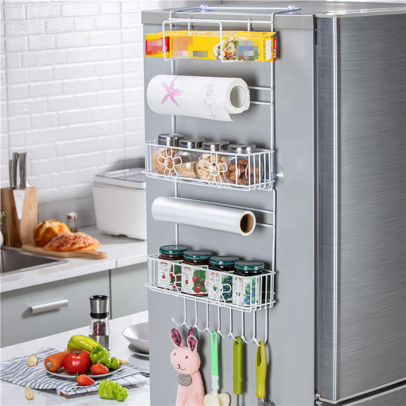 Metal Hanging Fridge Side Storage Organiser