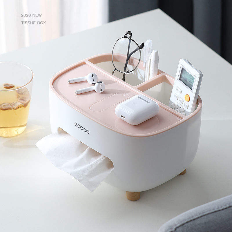 Multi-Purpose Table Organiser & Tissue Holder – Remote Control Storage Box