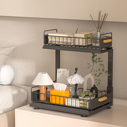 2-Layer Metal Cabinet Organiser
