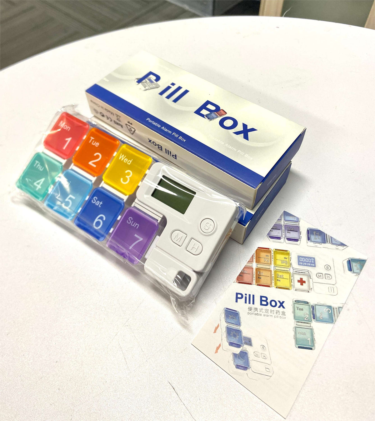 7-Compartment Electronic Pill Box with Reminder | Portable Medicine Storage Organiser