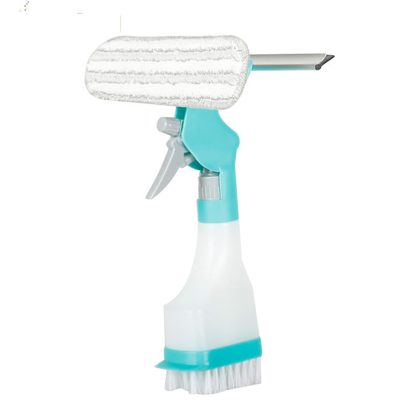 4 in 1 Microfiber Window Cleaning Squeegee with Brush – Glass Cleaning Tool
