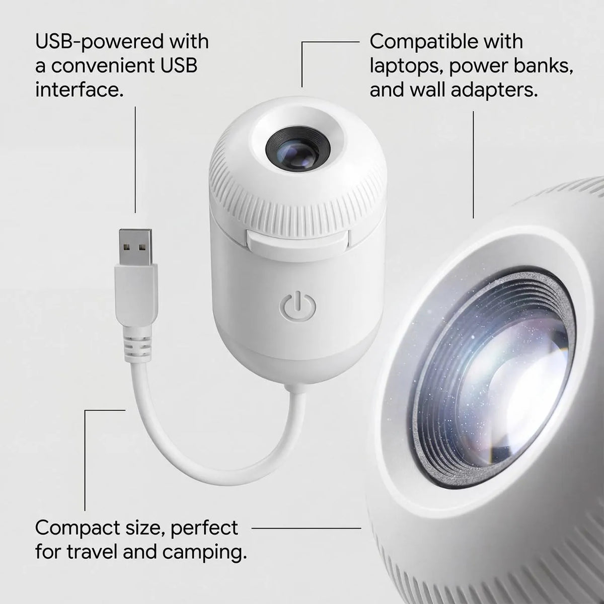Little Eagle Starry Sky Moon Touch Night Lamp – USB Powered