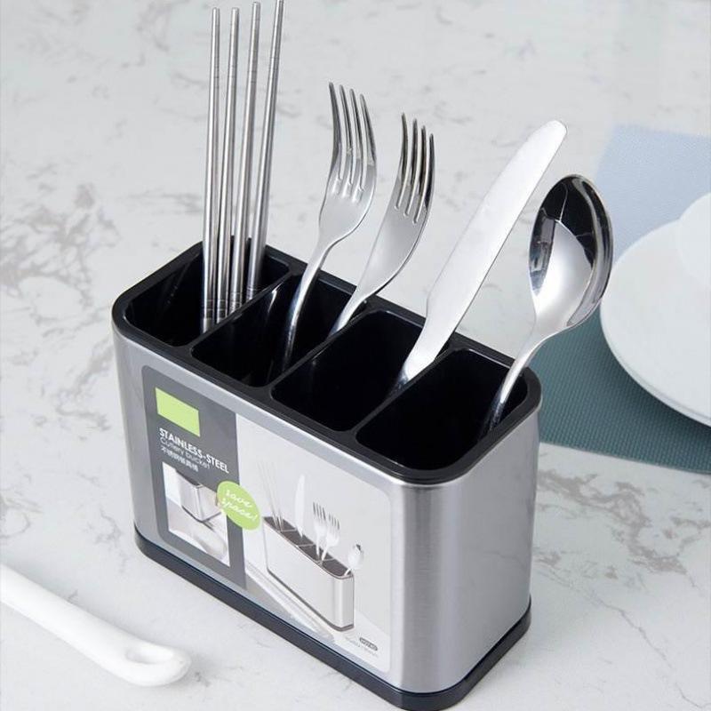 Stainless Steel Kitchen Knife & Utensil Storage Rack