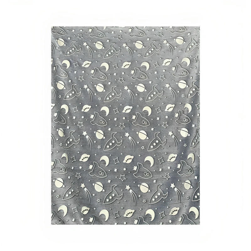 Glow-in-the-Dark Constellation Knitted Fleece Throw Blanket