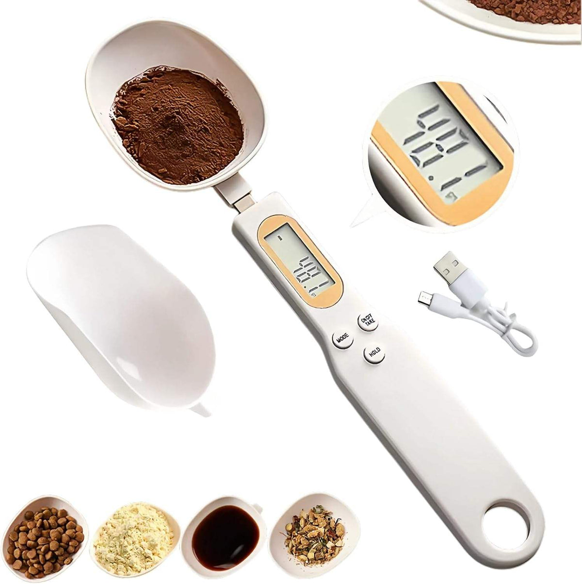 Digital Kitchen Weighing Spoon Scale – Food & Ingredient Measuring Spoon