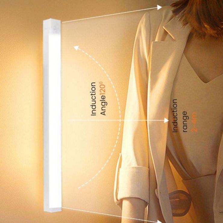 USB Rechargeable Motion Sensor LED Cabinet Light – Wireless Under Cabinet Light