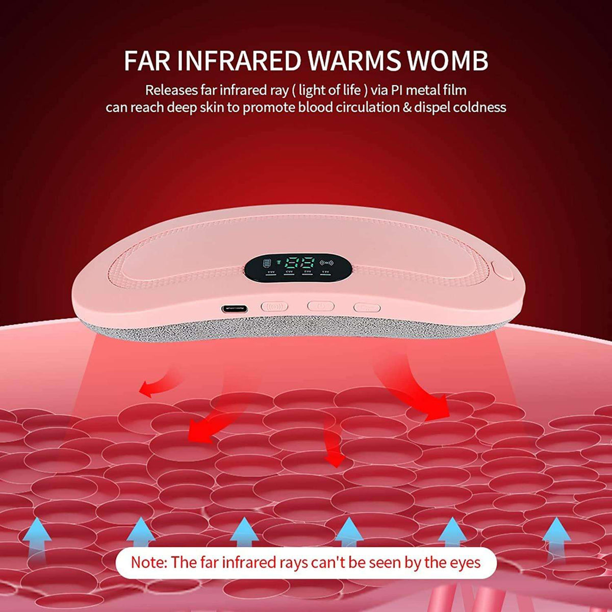 Portable Electric Heating & Vibrating Belly Belt – Adjustable Comfort Wrap
