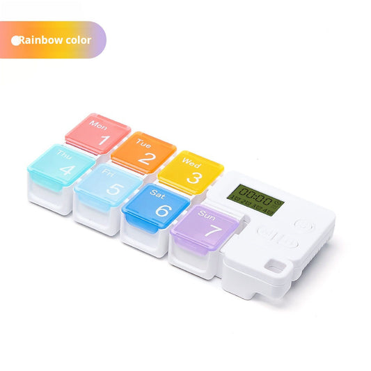 7-Compartment Electronic Pill Box with Reminder | Portable Medicine Storage Organiser
