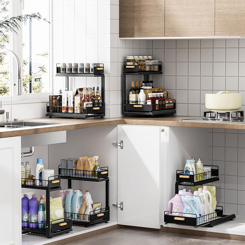 2-Layer Metal Cabinet Organiser