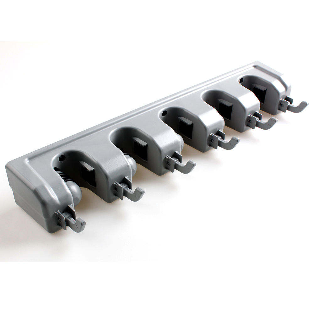 Aluminium Wall-Mounted Mop Holder – Bathroom Cleaning Tool Organiser