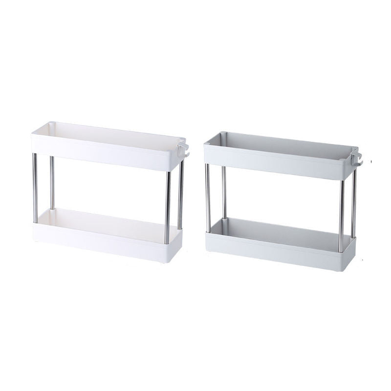 2-Tier Plastic Storage Shelf