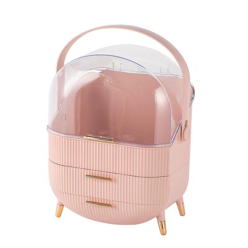 Cosmetic Organiser with Transparent Top & Drawers | Makeup Storage Box