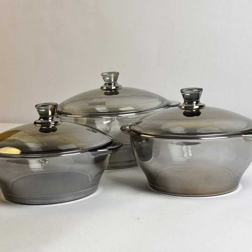 3-Piece Casserole Set with Lids | Food Serving & Storage Pots