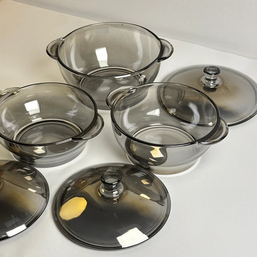 3-Piece Casserole Set with Lids | Food Serving & Storage Pots