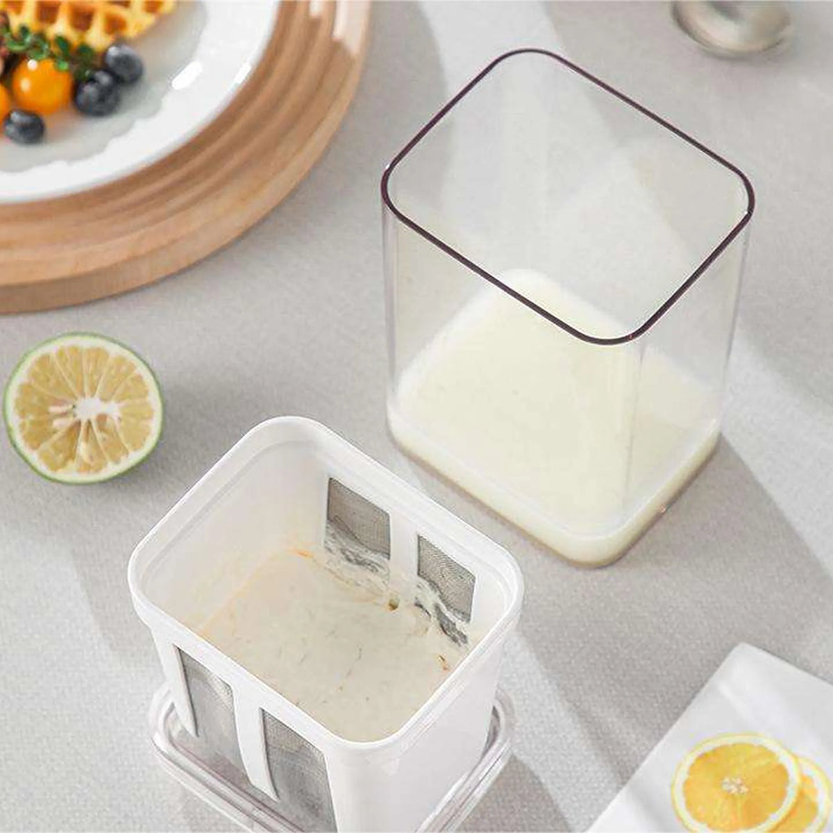 Homemade Greek Yogurt Maker with Strainer
