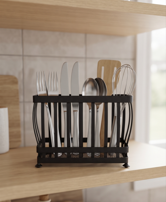 Iron Tabletop Utensil Holder | Kitchen Countertop & Buffet Organiser