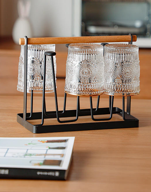 Metal Tableware & Cup Storage Rack | Freestanding Draining Kitchen Organiser