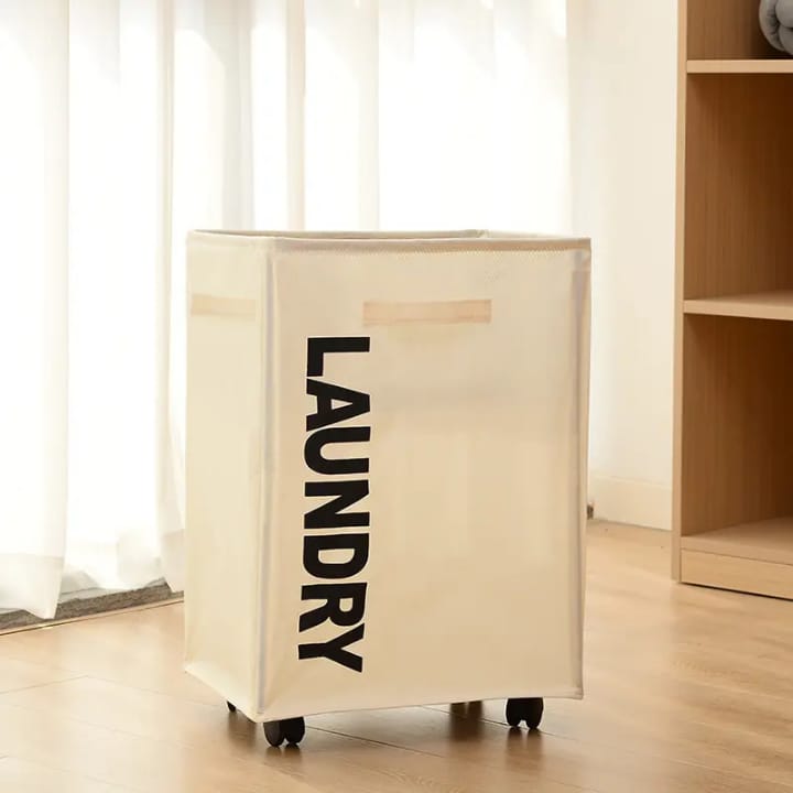 Large Capacity Laundry Basket with Wheels | Rolling Clothes & Laundry Hamper