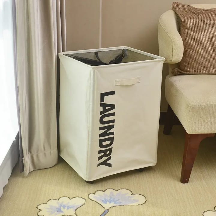 Large Capacity Laundry Basket with Wheels | Rolling Clothes & Laundry Hamper