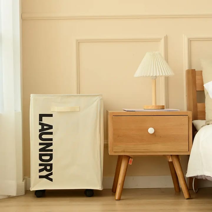 Large Capacity Laundry Basket with Wheels | Rolling Clothes & Laundry Hamper