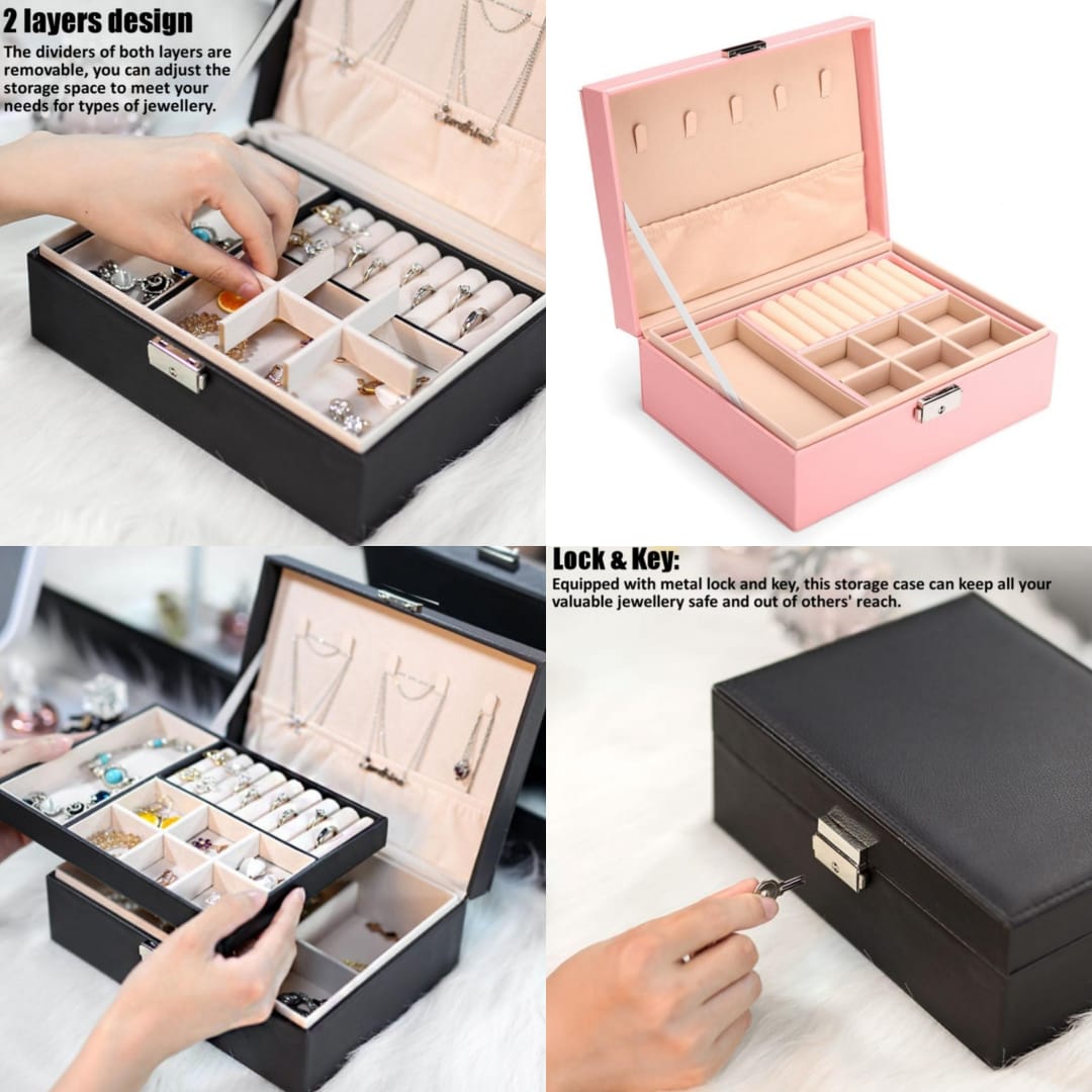 Double-Layer Jewellery Box Organiser | Jewellery Storage Case