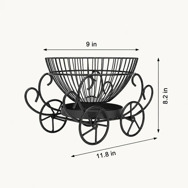 2-Tier Decorative Fruit Basket | Multi-Level Kitchen & Countertop Organiser