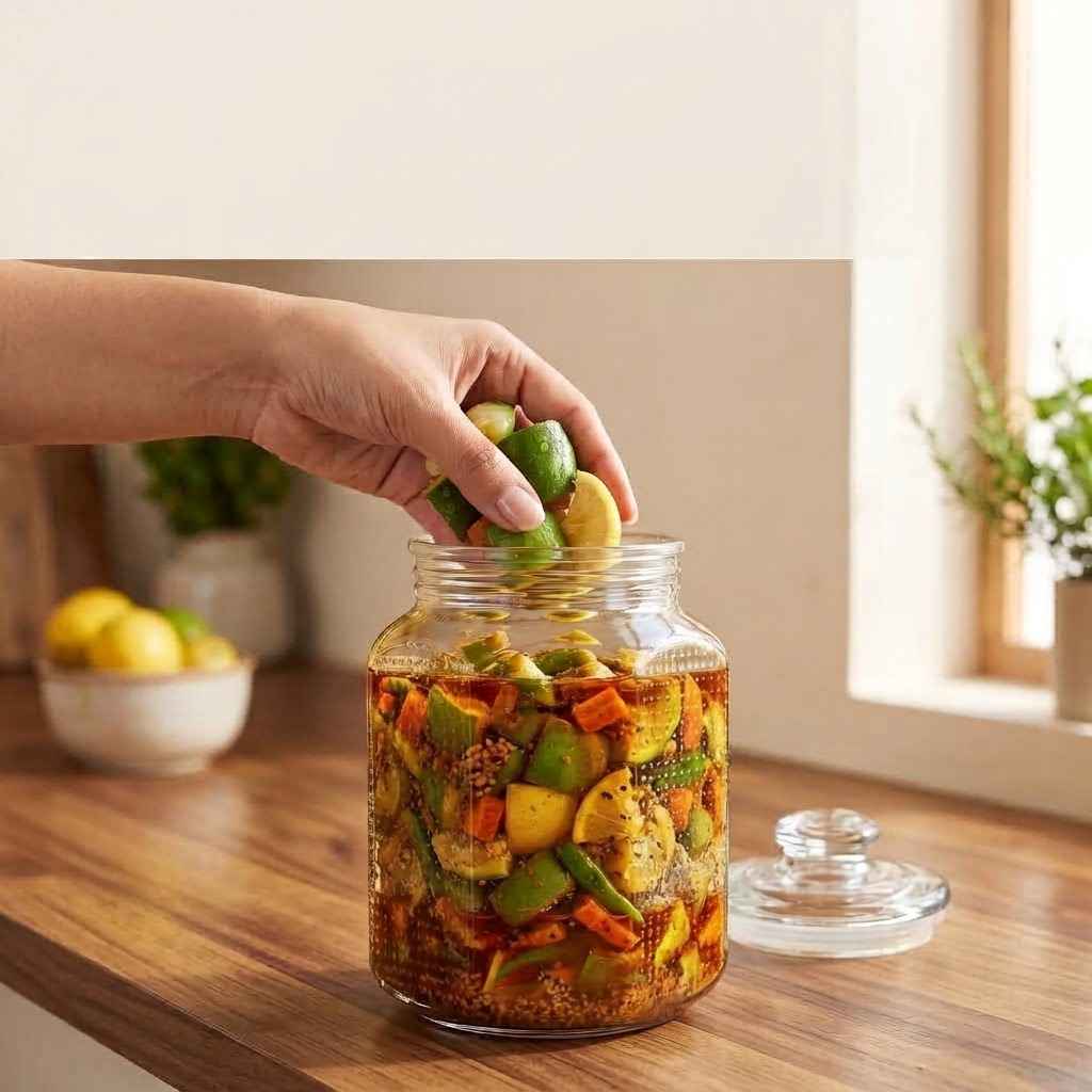 1 Pc Kitchen Ingredient Storage Jar – Transparent Airtight Pantry Organiser