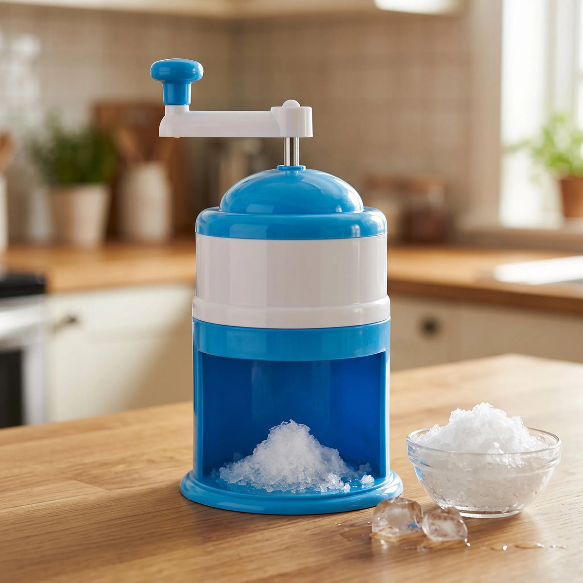 Manual Ice Crusher & Slush Maker with Measuring Cup