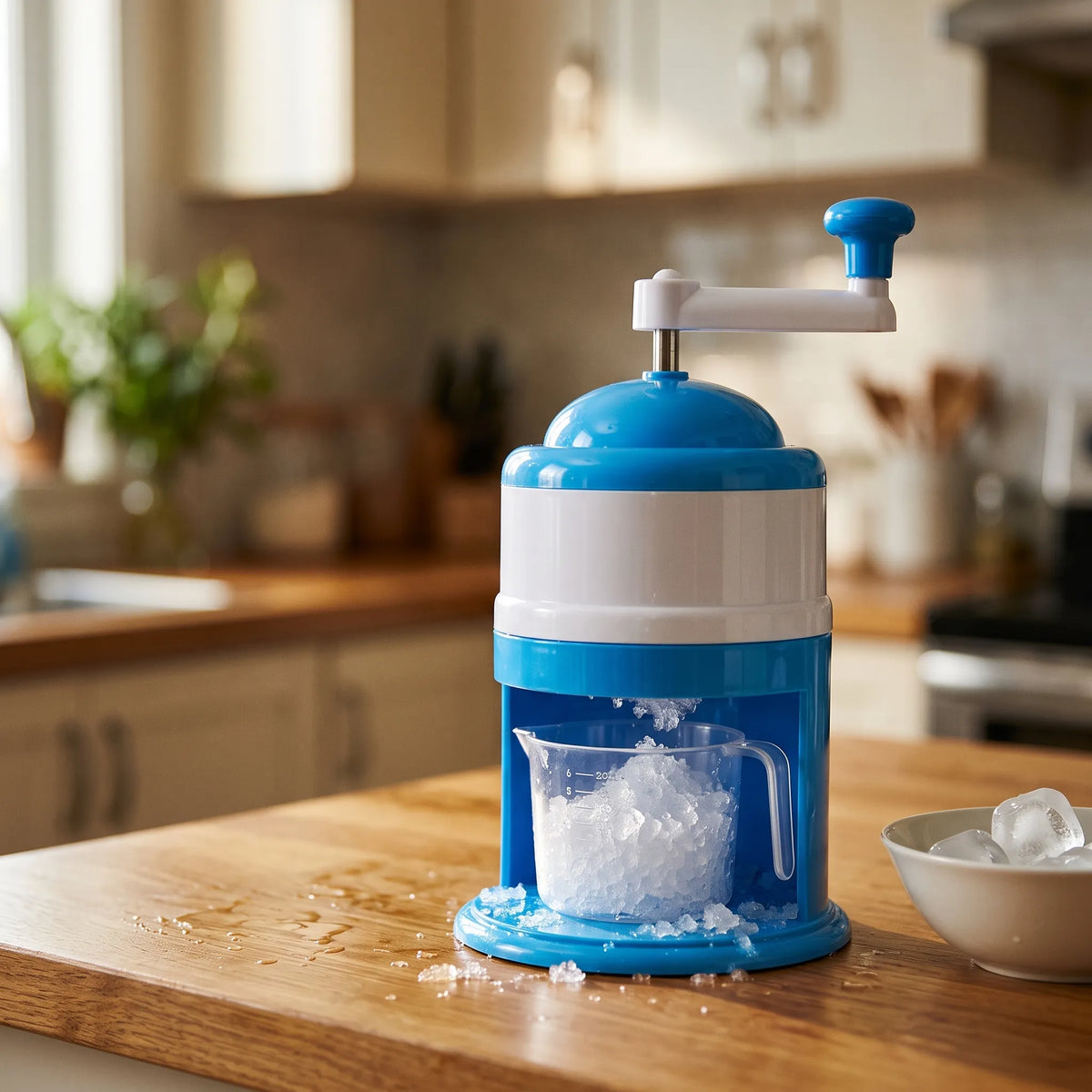 Manual Ice Crusher & Slush Maker with Measuring Cup