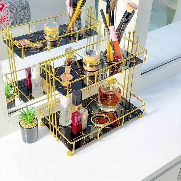 2-Tier Vanity Storage Organiser | Makeup & Beauty Essentials Holder